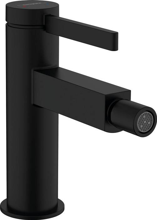 Hansgrohe Finoris Einhebel-Bidetmischer, 7,5l/min, Push-Open Ablaufgarnitur, Mattschwarz-0