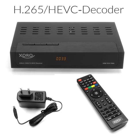 XORO HRM 7670 TWIN Full HD DVB-T/T2/C Receiver PVR Ready Timeshift USB Mediaplayer 2 Empfangsteile inkl. Fernbedienung-1