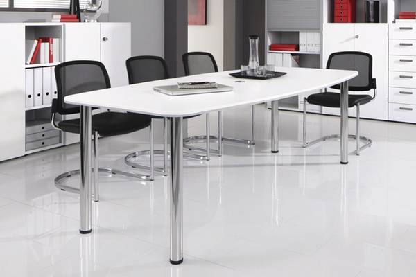 Konferenztisch B2200xT1030xH720-740 weiß HAMMERBACHER