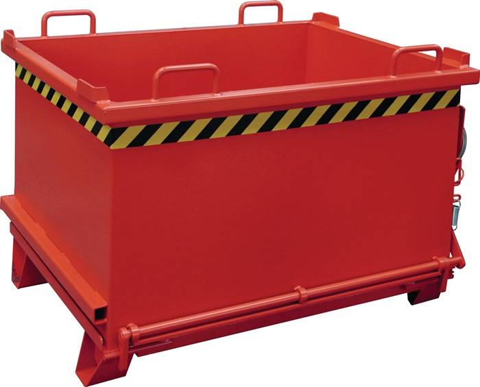 Klappbodenbehälter 0,75 m³ L1035xB1310xH930mm lack.feuerrot-0