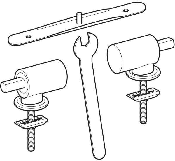 GE Set Scharniere für WC-Sitz Quick-Release mechanisch F260-1