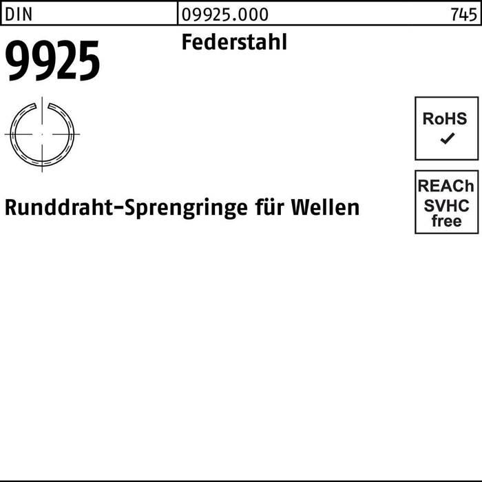 Sprengring DIN 9925 5 Federstahl Runddraht 5000 Stück-0