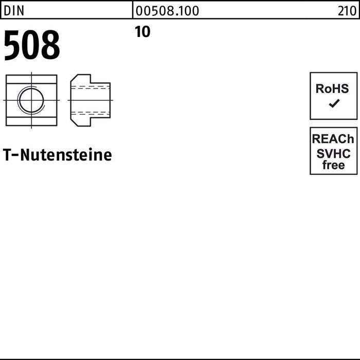 T-Nutenstein DIN 508 M4x 5 10 25 Stück-0