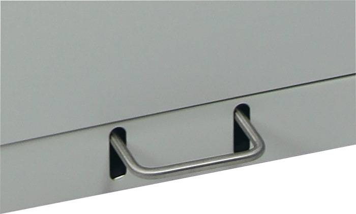Wertstoffsammler H1000xB1180xT380mm Inh.3x 70l RAL 7035 o.Trethebel STUMPF-2