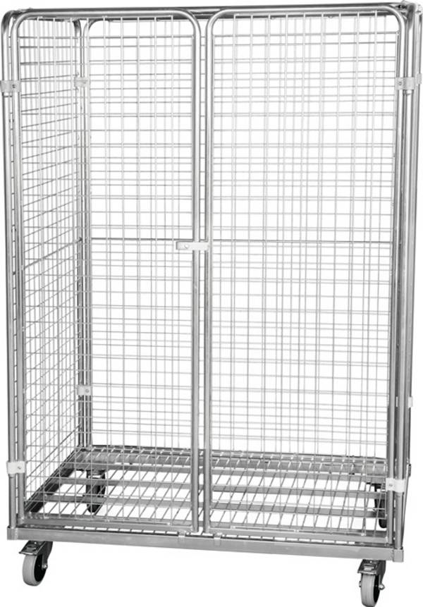 Stahlrollbehälter LxB 1200 x 800 mm allseitig geschlossen mit 2 Türen. ESB Engineering System Bau GmbH