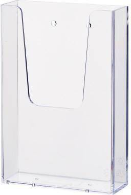 helit Wandprospekthalter H2350002 1/3 A4 1Fach PS transparent-0