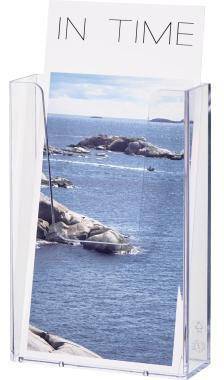 helit Wandprospekthalter H2350002 1/3 A4 1Fach PS transparent-2