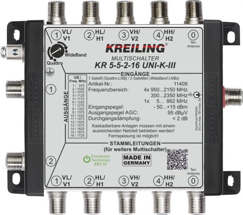 Kreiling Ind. Unicable Kaskaden-MS KR 5-5-2-16-0