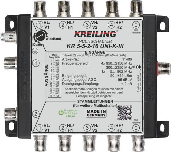 Kreiling Ind. Unicable Kaskaden-MS KR 5-5-2-16