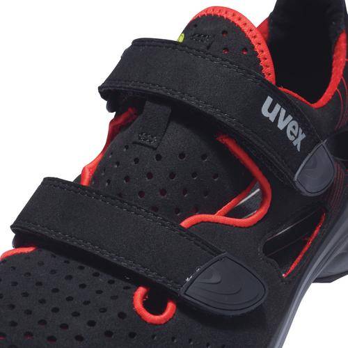 uvex 1 G2 Sandalen S1P 68364 schwarz, rot Weite 14 Größe 46-2