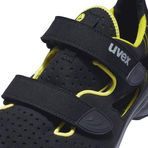 uvex 1 G2 Sandalen S1 68420 schwarz, gelb Weite 14 Größe 42-2