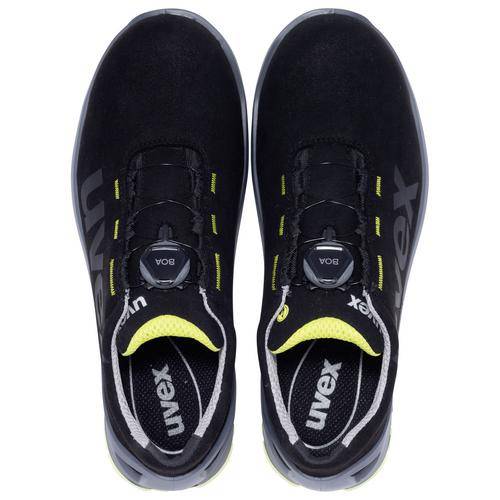 Halbschuh 65667 BOA S2 PUR Weite 10, schwar/lime, Gr. 43-1