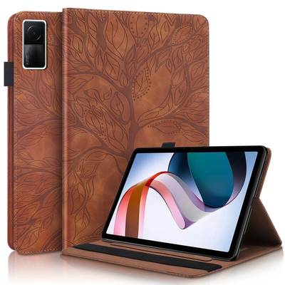 Für Xiaomi Redmi Pad 10.6 Zoll Baum Muster Braun Kunstleder Hülle Cover Tablet Tasche Case Neu