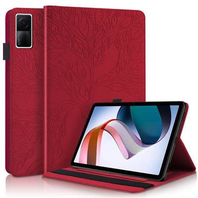 Für Xiaomi Redmi Pad 10.6 Zoll Baum Muster Rot Kunstleder Hülle Cover Tablet Tasche Case Neu