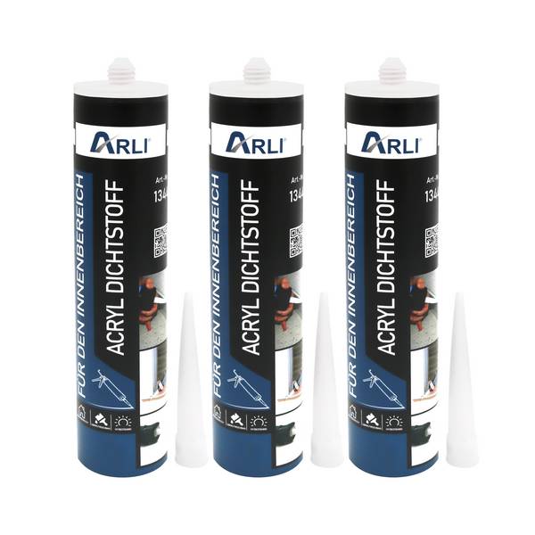 3x Acryl 310ml weiß überstreichbare Dichtstoff Universal