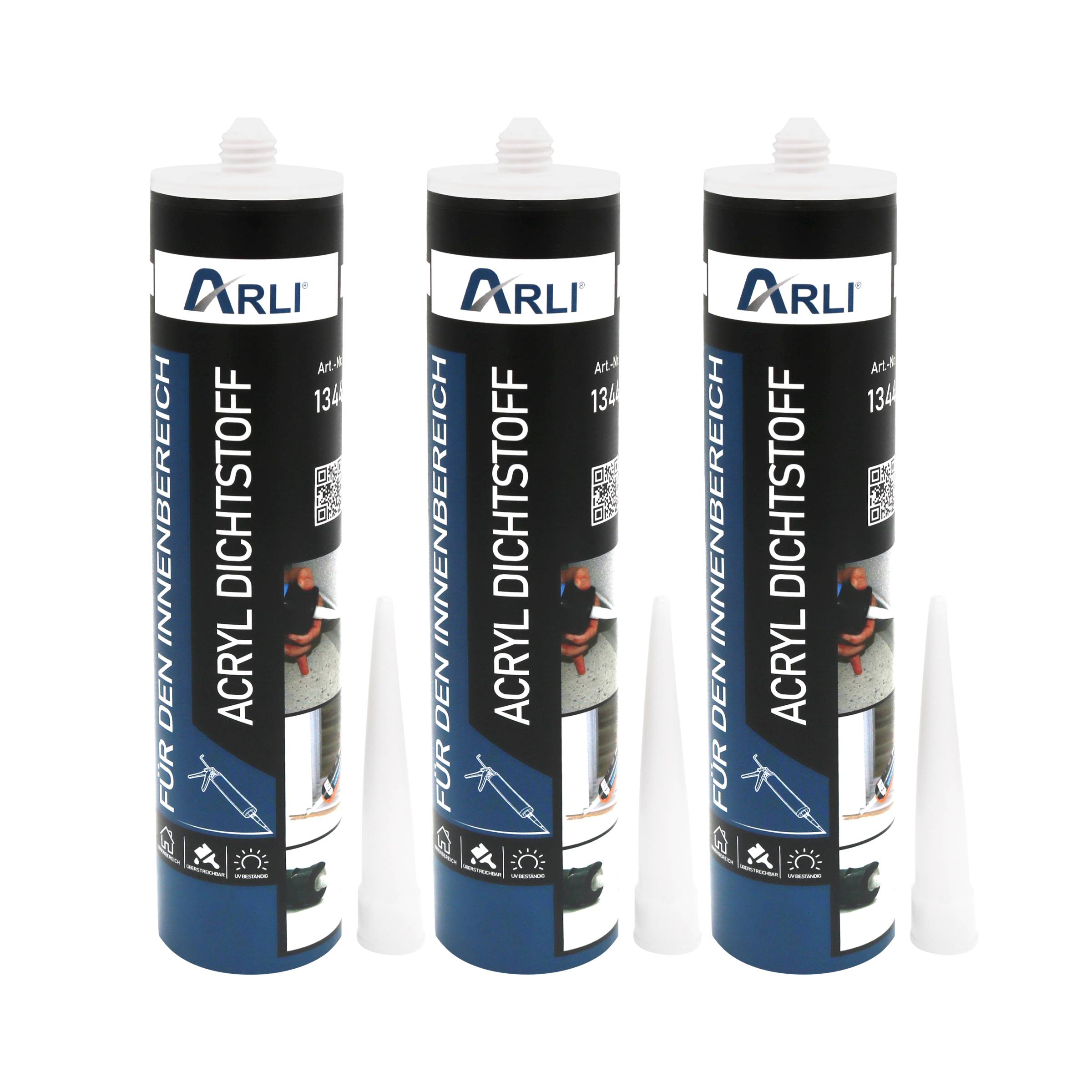 3x Acryl 310ml weiß überstreichbare Dichtstoff Universal-0
