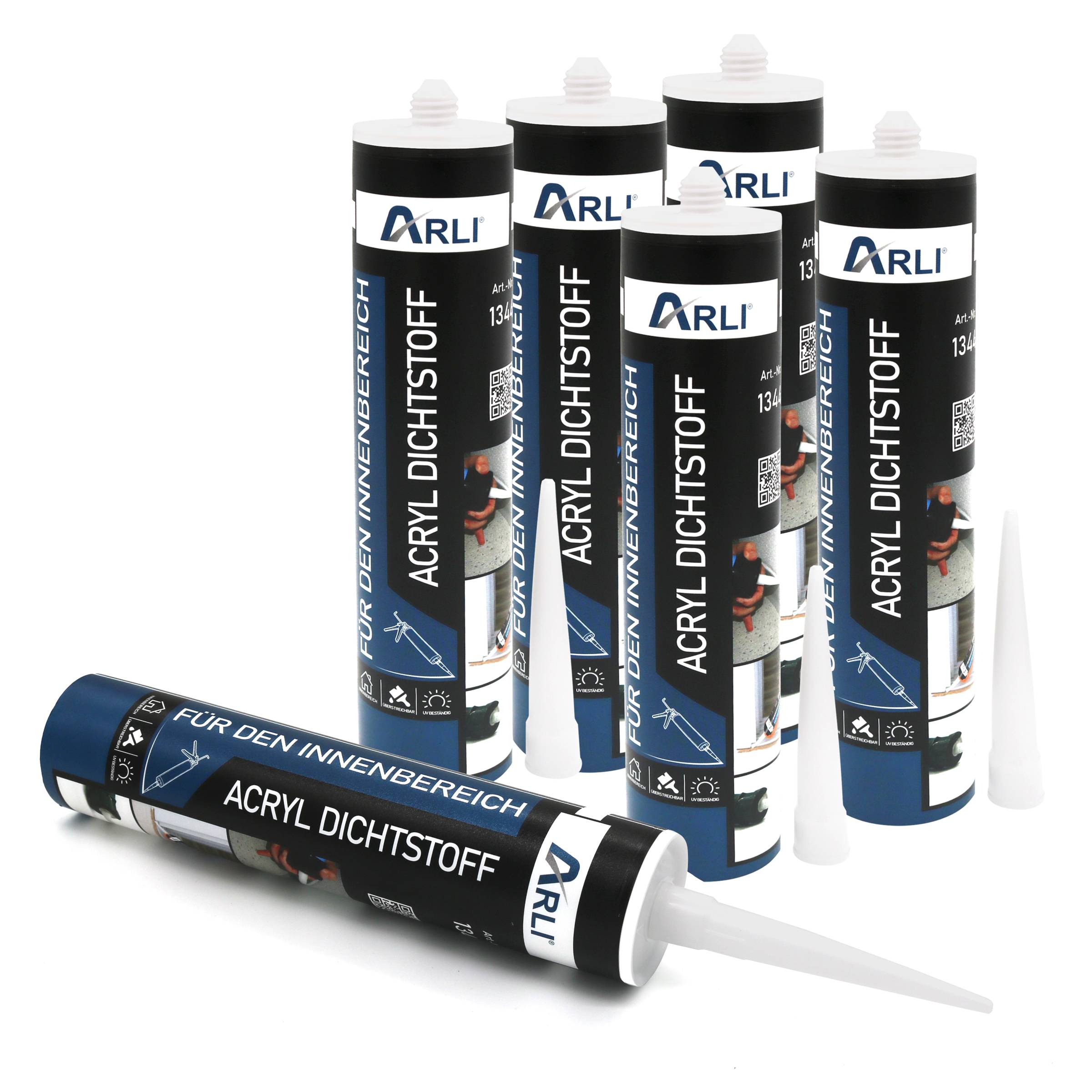 6x Acryl 310ml weiß überstreichbare Dichtstoff Universal-0