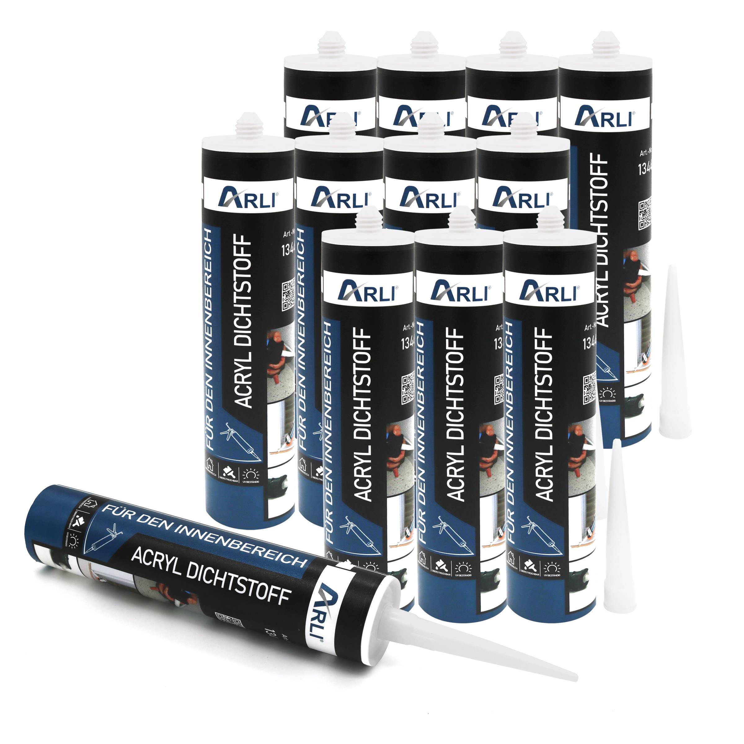 12x Acryl 310ml weiß überstreichbare Dichtstoff Universal Bauacryl-0