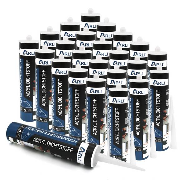 24x Acryl 310ml weiß überstreichbare Dichtstoff Universal Bauacryl