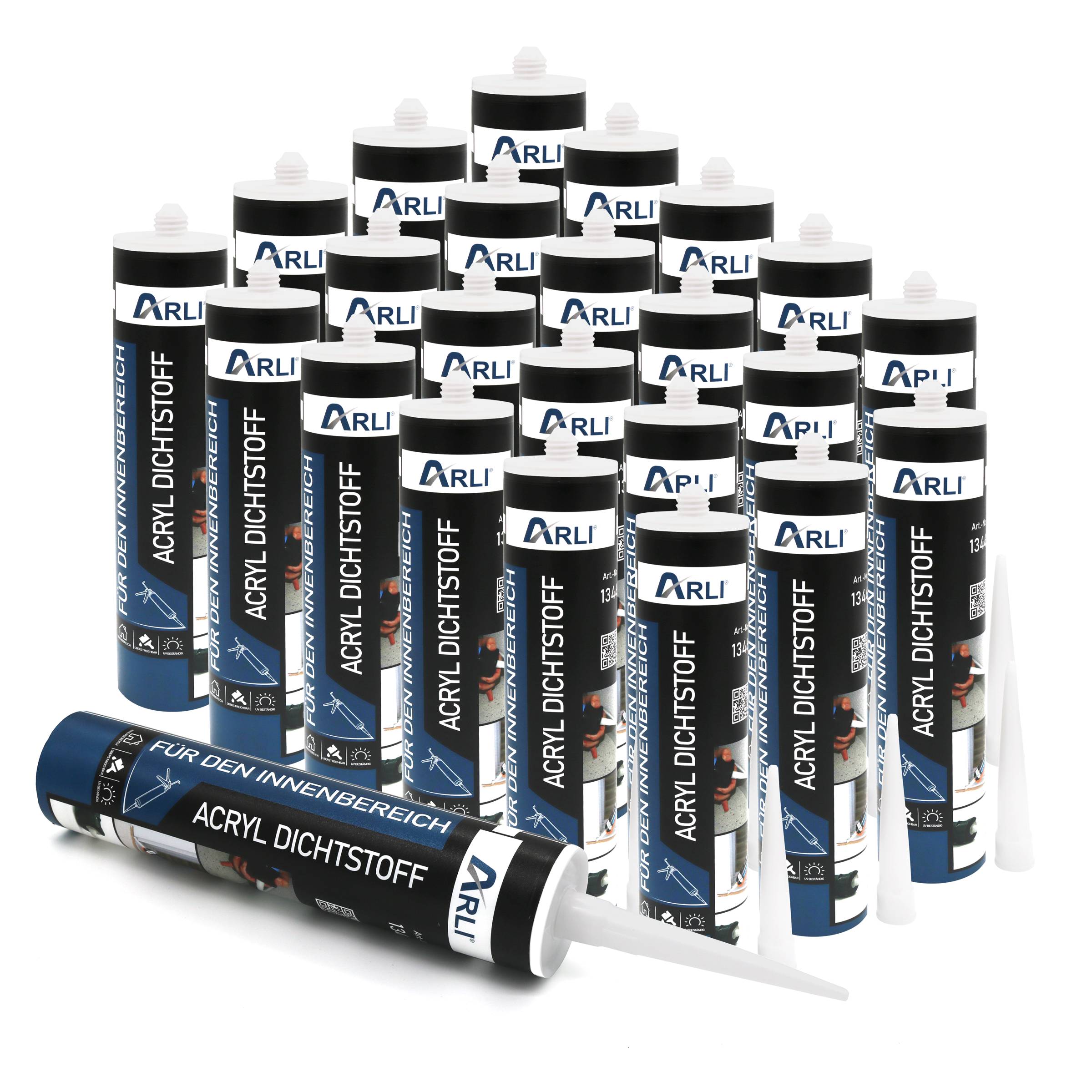 24x Acryl 310ml weiß überstreichbare Dichtstoff Universal Bauacryl-0