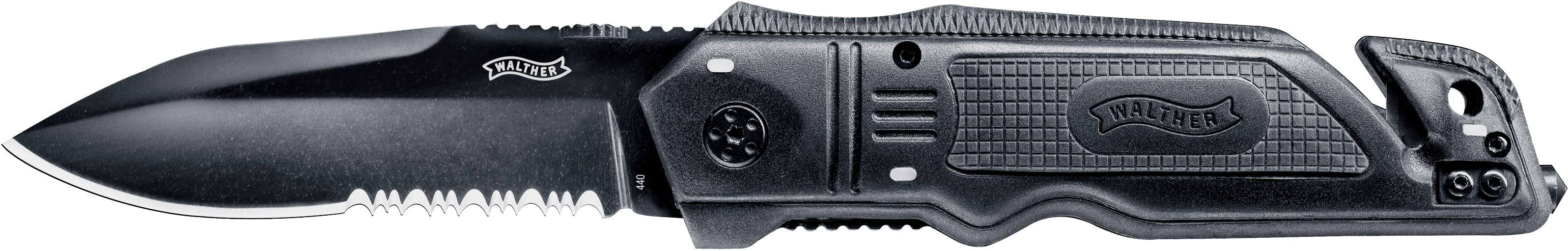 Walther 5.0729 Emergency Rescue Knife ERK fluoreszierend Rettungsmesser  Glasbrecher, Gurtschneider (L x B x H) 118 x 40 x 20mm