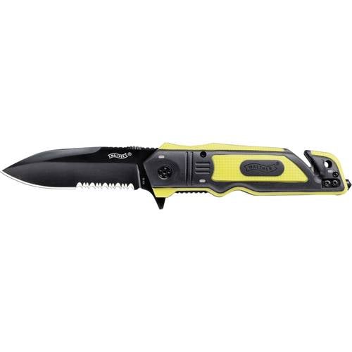 Walther Rettungsmesser Emergency Rescue Knife ERK fluoreszierend 5.0729 Glasbrecher, Gurtschneider (L x B x H) 118 x 40 ...