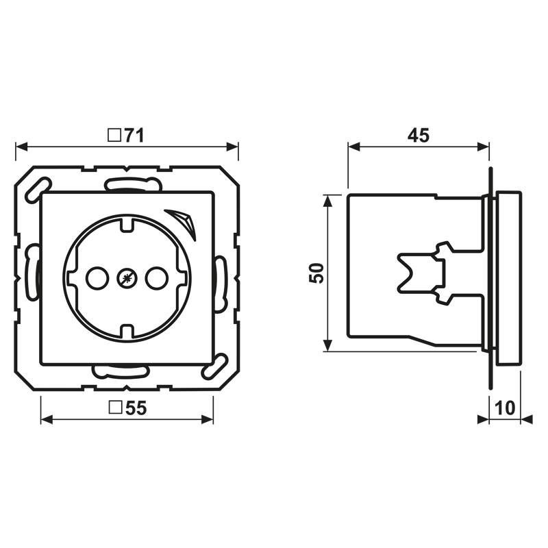 Jung SCHUKO Steckdose BT A 1521 SE MO-1