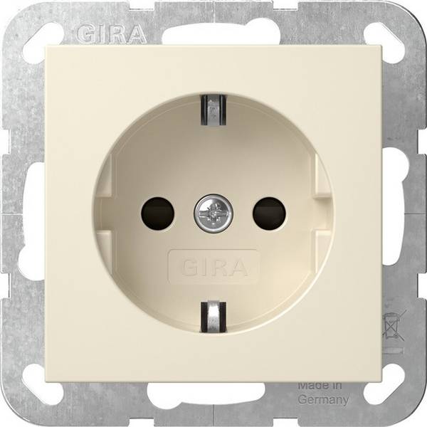 GIRA - 445301 SCHUKO STK SH System 55 Cremeweiß