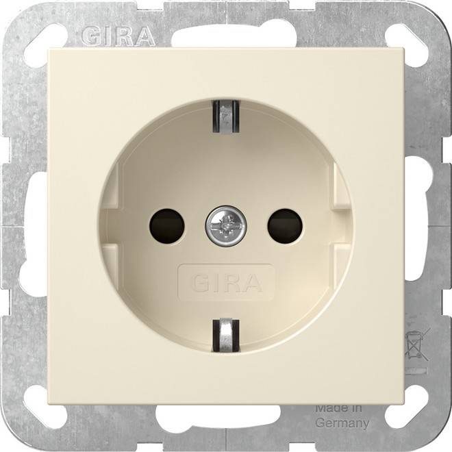 GIRA - 445301 SCHUKO STK SH System 55 Cremeweiß-0