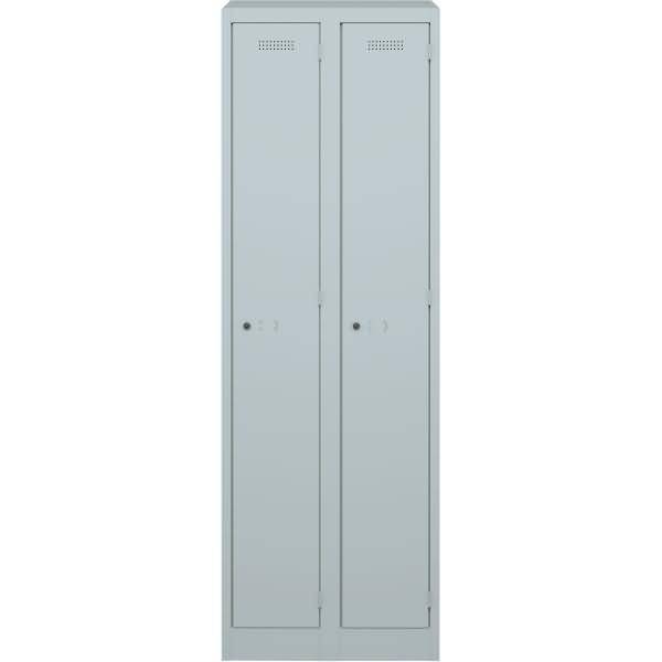 Garderobenschrank Primary Locker BxHXT 600x1800x500mm lichtgrau-0