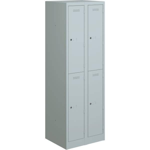Garderobenschrank Primary Locker BxHXT 600x1800x500mm lichtgrau-1