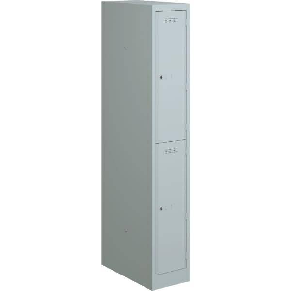 Garderobenschrank Primary Locker BxHXT 300x1800x500mm lichtgrau-1