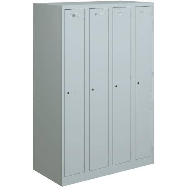 Garderobenschrank Primary Locker BxHXT 1200x1800x500mm lichtgrau-1