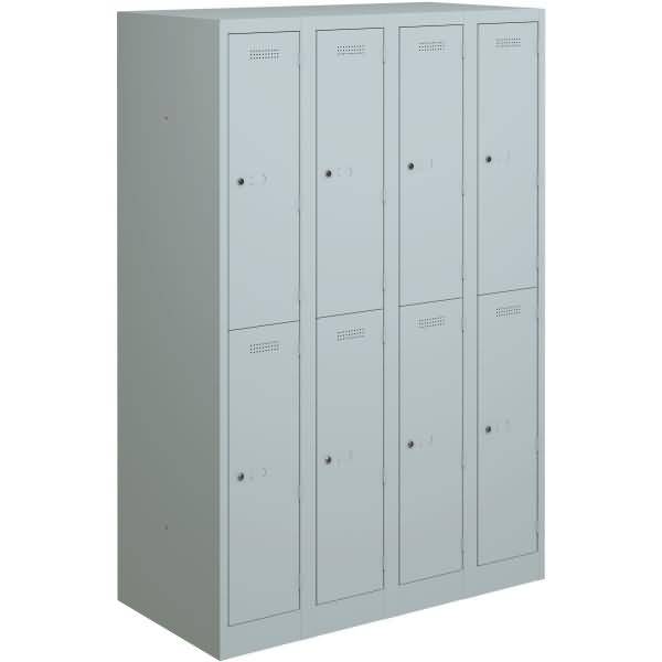 Garderobenschrank Primary Locker BxHXT 1200x1800x500mm lichtgrau-1