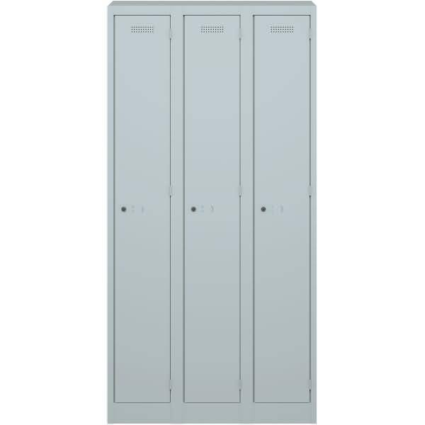 Garderobenschrank Primary Locker BxHXT 900x1800x500mm lichtgrau-0