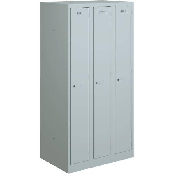 Garderobenschrank Primary Locker BxHXT 900x1800x500mm lichtgrau-1