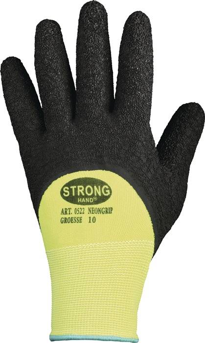 Handschuh NEONGRIP Gr.10 neongelb/schwarz EN 420,EN 388 PSA II STRONGHAND