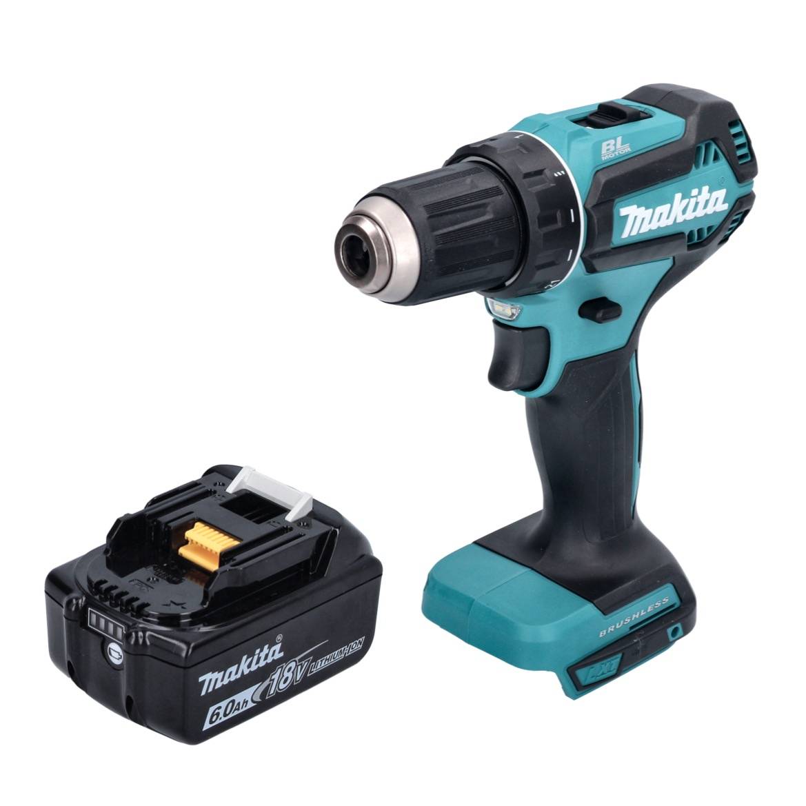 Makita DDF 485 G1 Akku Bohrschrauber 18 V 50 Nm Brushless + 1x Akku 6,0 Ah - ohne Ladegerät-1