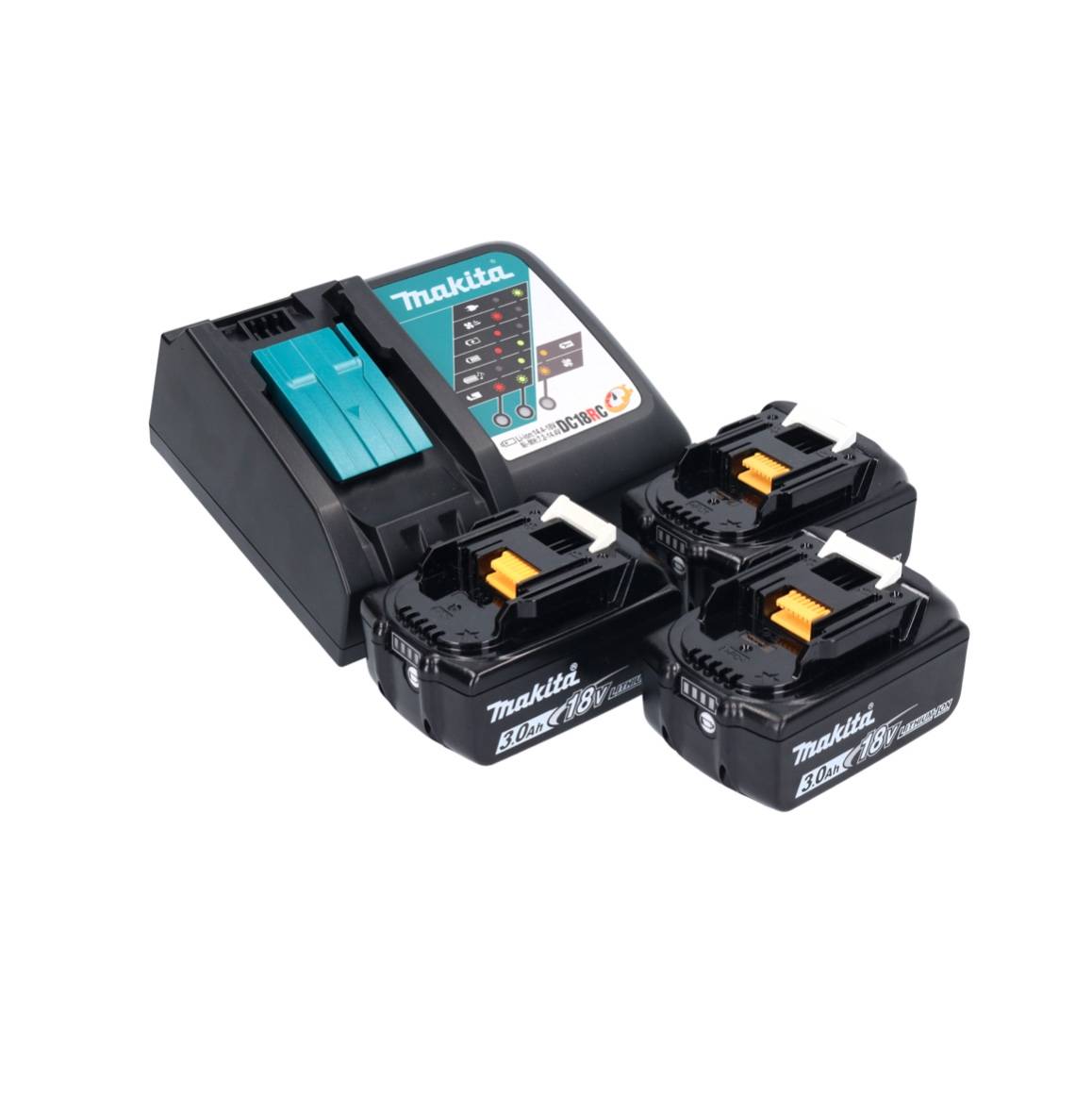 Makita DDF 485 RF3J Akku Bohrschrauber 18 V 50 Nm Brushless + 3x Akku 3,0 Ah + Ladegerät + Makpac-4