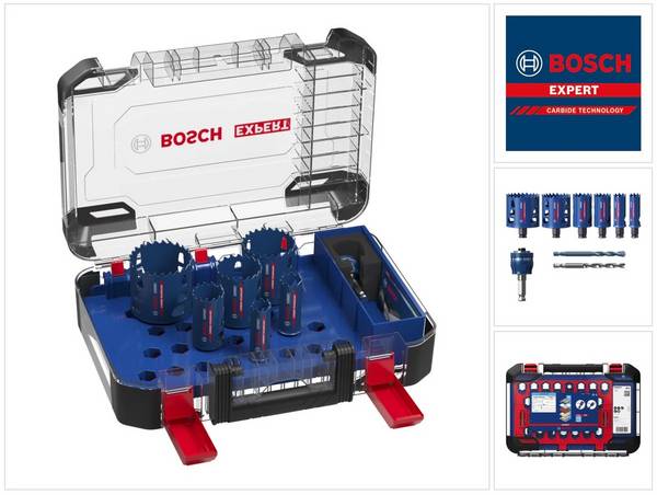 Bosch EXPERT Tough Material Lochsägen Set 22 - 68 mm 9 tlg. ( 2608900445 ) Carbide Universal - Nachfolger von 2608594183