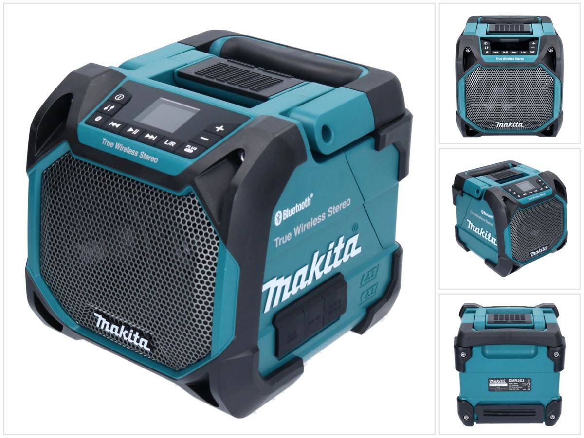 Makita DMR 203 Z Bluetooth Lautsprecher 12 V 18 V IP64 Solo - ohne Akku, ohne Ladegerät-0
