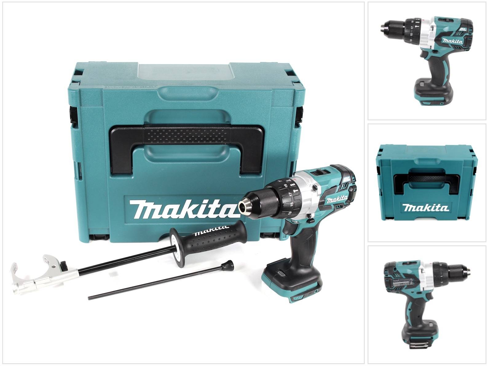 Makita DHP 481 ZJ 18V Akku Schlagbohrschrauber Brushless 115 Nm Solo im Makpac ohne Akku und Ladegerät-0