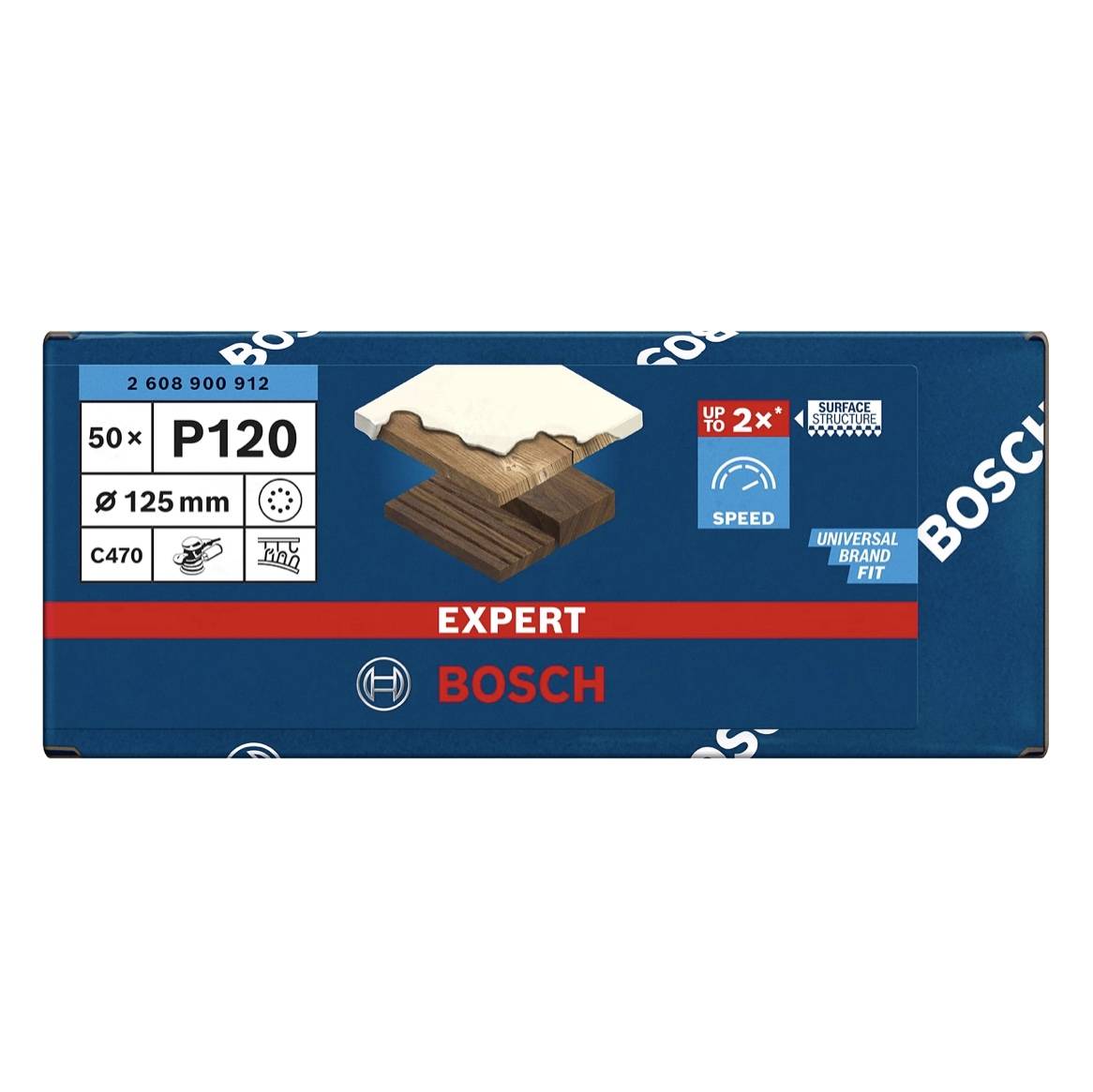 Bosch EXPERT C470 Schleifpapier 125 mm 8 Loch G 120 50 Stk. ( 2608900912 ) für Exzenterschleifer-2
