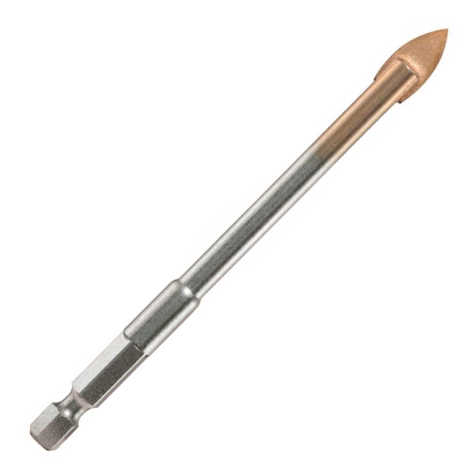 Alpen Profi Glas Hartmetall Glasbohrer 6,0 x 105 mm 1/4"-3
