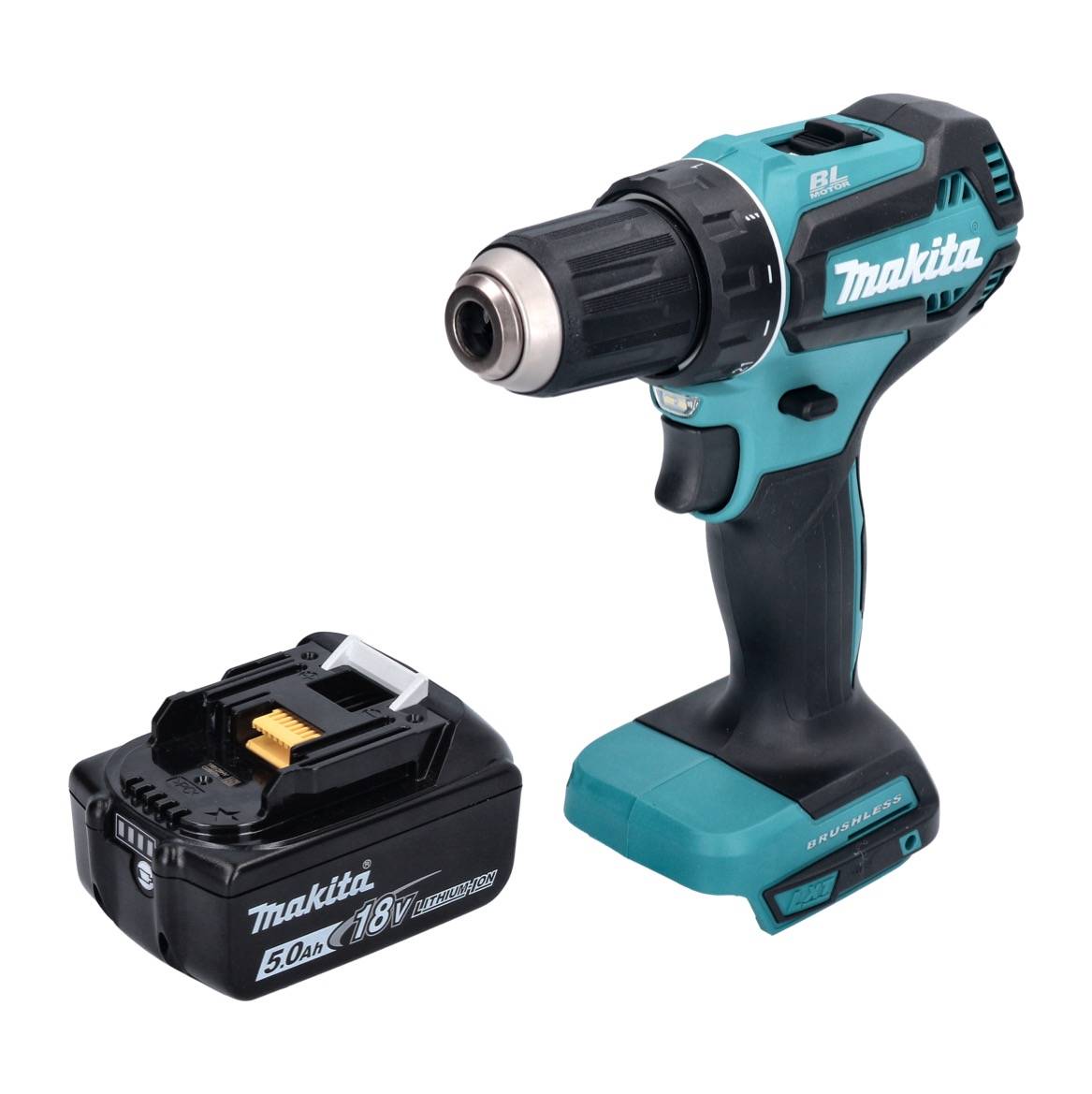 Makita DDF 485 T1 Akku Bohrschrauber 18 V 50 Nm Brushless + 1x Akku 5,0 Ah - ohne Ladegerät-1