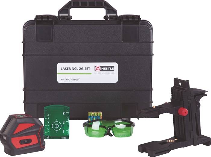 Kreuzlinienlaser NCL-2G SET 20 (50 m.Empfänger)m ± 3 mm/10m NESTLE-2