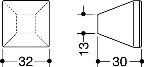 Möbelknopf 547.32B1 Ku.99 reinweiß ma HEWI-2