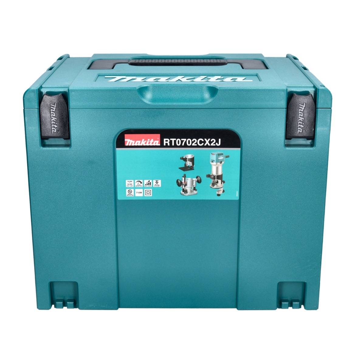 Makita RT 0702 CX2J Multifunktionsfräse 710 W 6 / 8 mm + Oberfräsenmodul + Kantenfräsenmodul-3