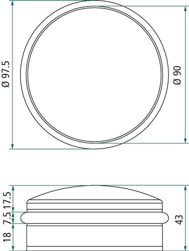 Bodentürpuffer Puck D.90mm H.43mm ma INTERSTEEL-3