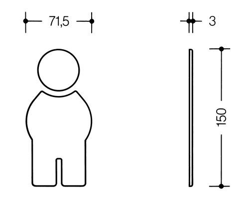 HEWI Symbol Mann Serie 801 selbstklebend tiefschwarz-3